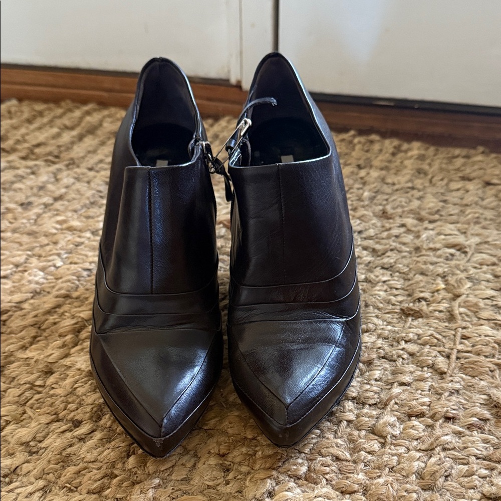 Miu Miu - Brown Leather Ankle Boots